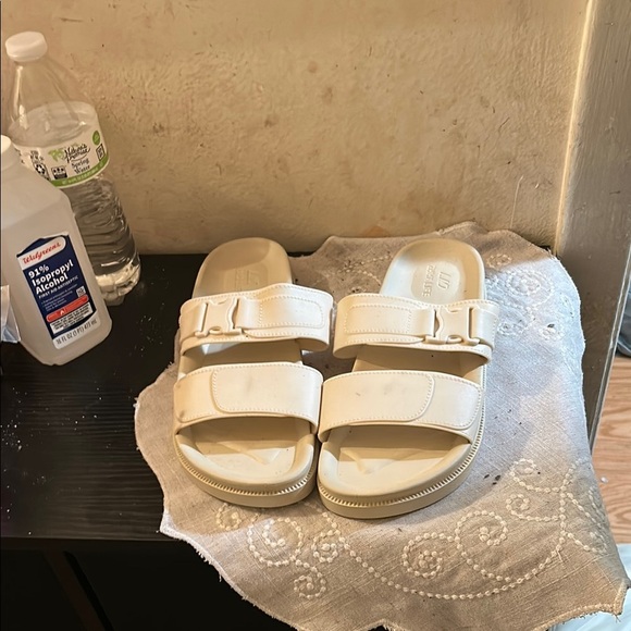 Stylish Cream Slide Sandals for Women - Picture 1 of 5